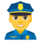 Man Police Officer emoji on Emojione